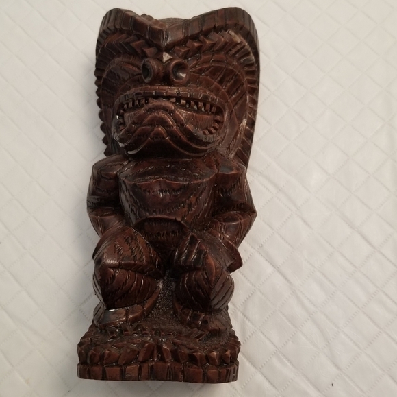 Coco Joe's 6 inch God of Money Wooden Statue Hawaiian - Picture 1 of 6